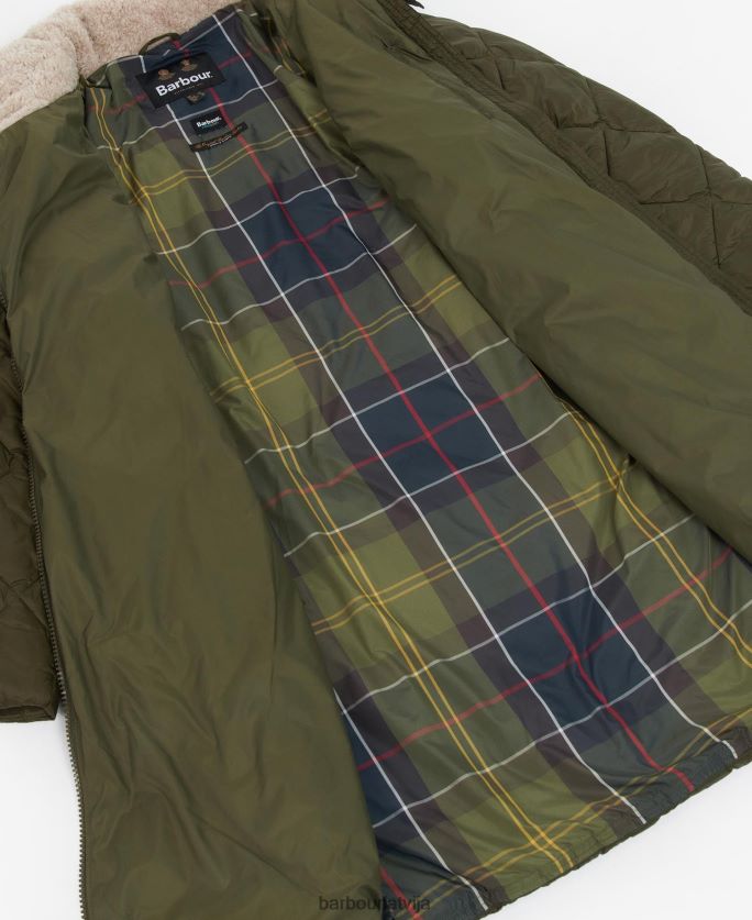 Barbour sievietes kilmory stepēta jaka P8J88A1514 apģērbs papardes lapa/klasiskais tartāns