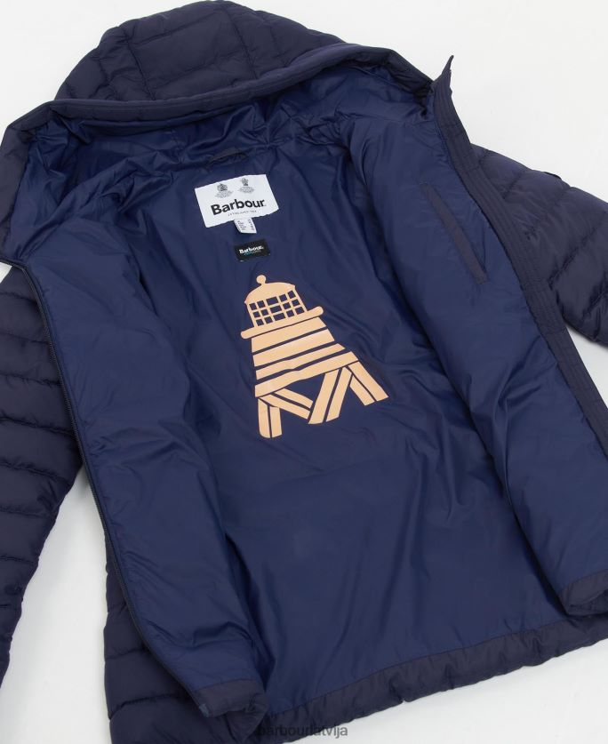 Barbour sievietes koralīna stepēta jaka P8J88A1423 apģērbs rozā perforators