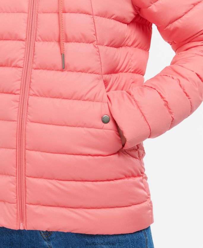 Barbour sievietes koralīna stepēta jaka P8J88A1427 apģērbs rozā perforators