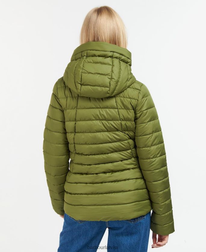 Barbour sievietes koralīna stepēta jaka P8J88A1467 apģērbs rozā perforators