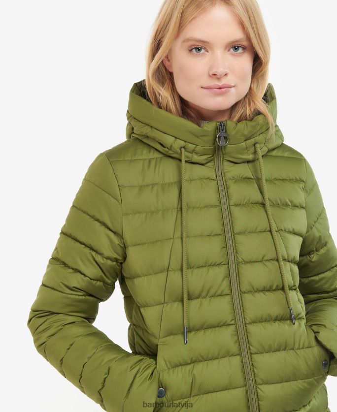 Barbour sievietes koralīna stepēta jaka P8J88A1467 apģērbs rozā perforators