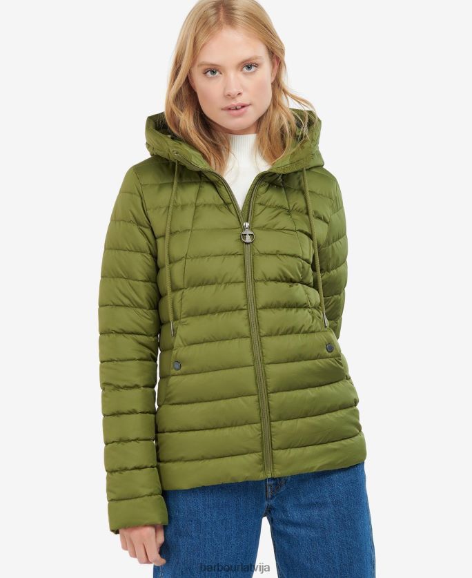 Barbour sievietes koralīna stepēta jaka P8J88A1467 apģērbs rozā perforators