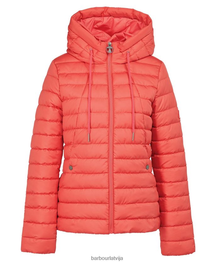 Barbour sievietes koralīna stepēta jaka P8J88A1472 apģērbs rozā perforators