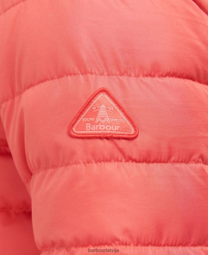 Barbour sievietes koralīna stepēta jaka P8J88A1472 apģērbs rozā perforators