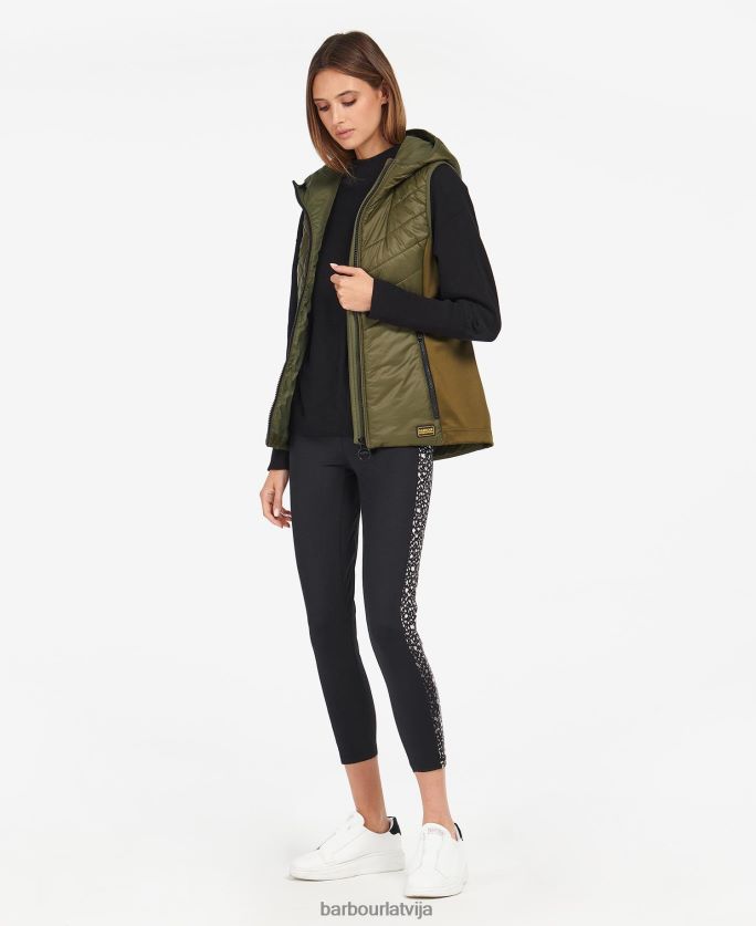 Barbour sievietes lando stepēta žakete P8J88A1464 apģērbs klasisks melns