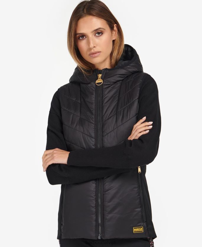 Barbour sievietes lando stepēta žakete P8J88A1477 apģērbs klasisks melns
