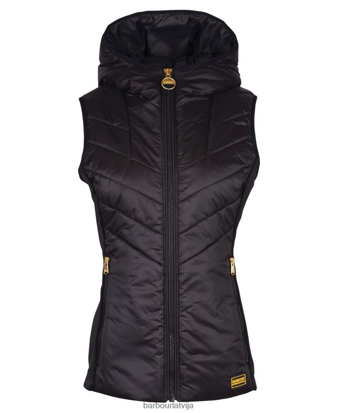 Barbour sievietes lando stepēta žakete P8J88A1477 apģērbs klasisks melns