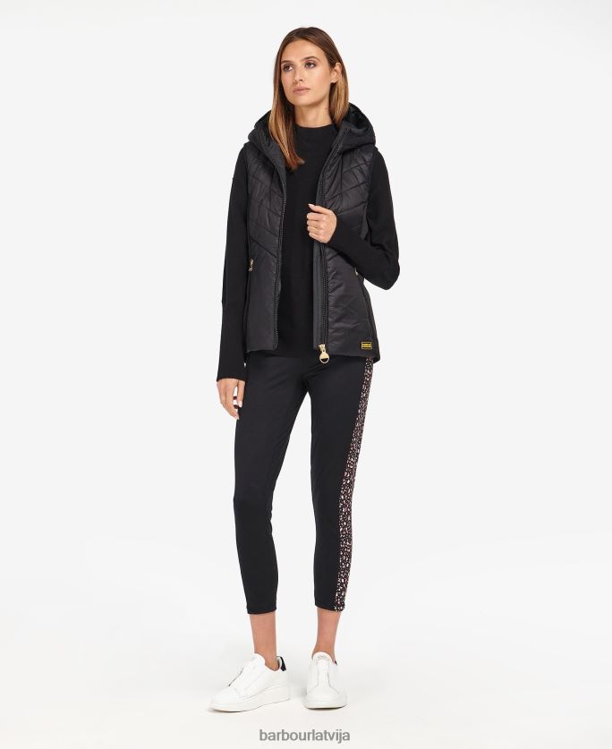 Barbour sievietes lando stepēta žakete P8J88A1477 apģērbs klasisks melns