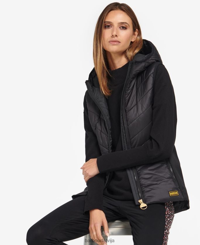 Barbour sievietes lando stepēta žakete P8J88A1477 apģērbs klasisks melns