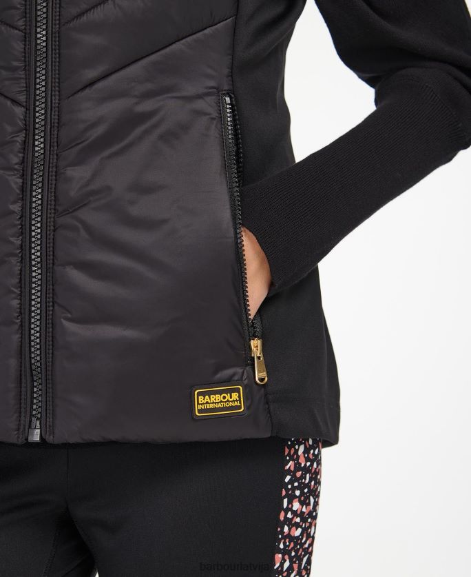 Barbour sievietes lando stepēta žakete P8J88A1477 apģērbs klasisks melns