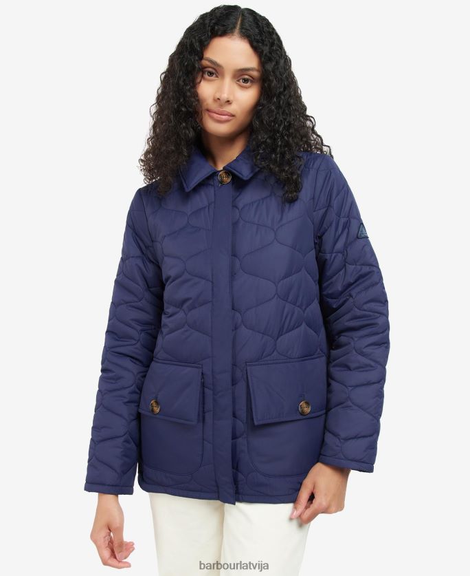 Barbour sievietes leilāni stepēta jaka P8J88A1498 apģērbs mūžīgā tinte