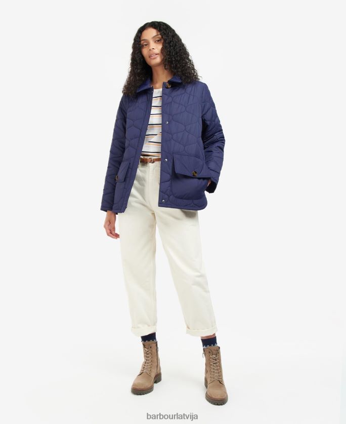 Barbour sievietes leilāni stepēta jaka P8J88A1498 apģērbs mūžīgā tinte