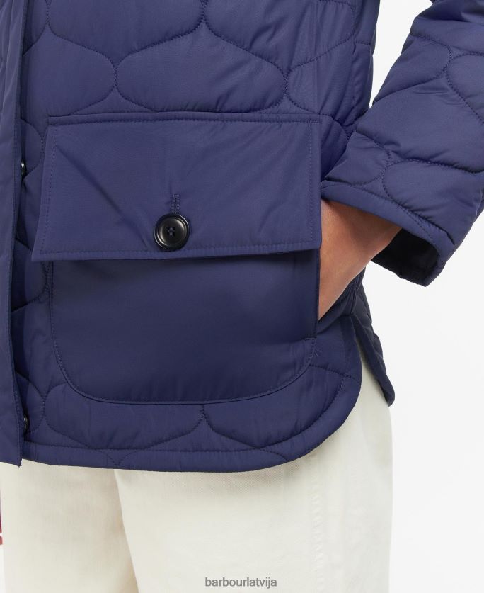 Barbour sievietes leilāni stepēta jaka P8J88A1498 apģērbs mūžīgā tinte