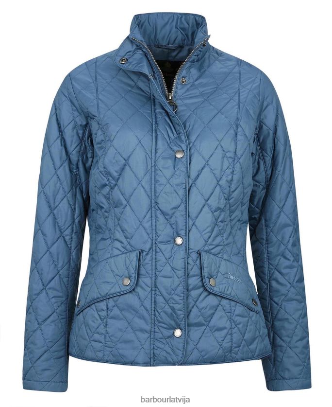 Barbour sievietes muša svara kavalērijas stepēta jaka P8J88A1402 apģērbs melns akmens