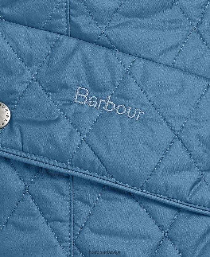 Barbour sievietes muša svara kavalērijas stepēta jaka P8J88A1402 apģērbs melns akmens