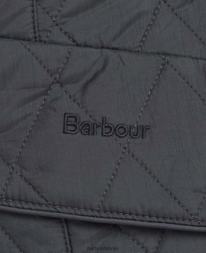 Barbour sievietes muša svara kavalērijas stepēta jaka P8J88A1406 apģērbs melns akmens