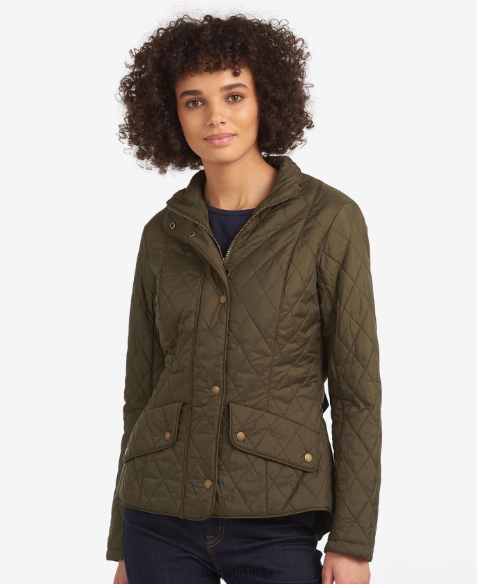 Barbour sievietes muša svara kavalērijas stepēta jaka P8J88A1418 apģērbs melns akmens