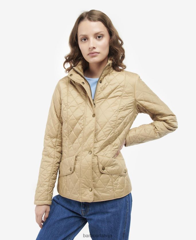Barbour sievietes muša svara kavalērijas stepēta jaka P8J88A1482 apģērbs rožu putekļi