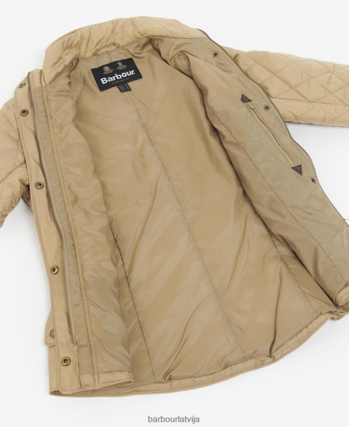 Barbour sievietes muša svara kavalērijas stepēta jaka P8J88A1482 apģērbs rožu putekļi