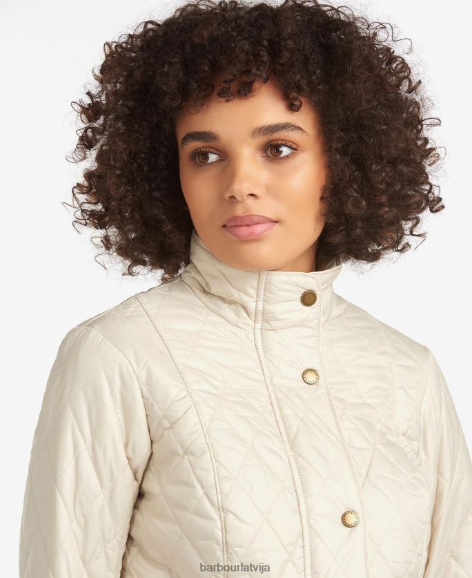 Barbour sievietes muša svara kavalērijas stepēta jaka P8J88A1501 apģērbs melns akmens