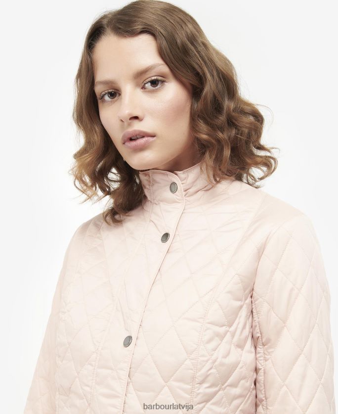 Barbour sievietes muša svara kavalērijas stepēta jaka P8J88A1511 apģērbs rožu putekļi