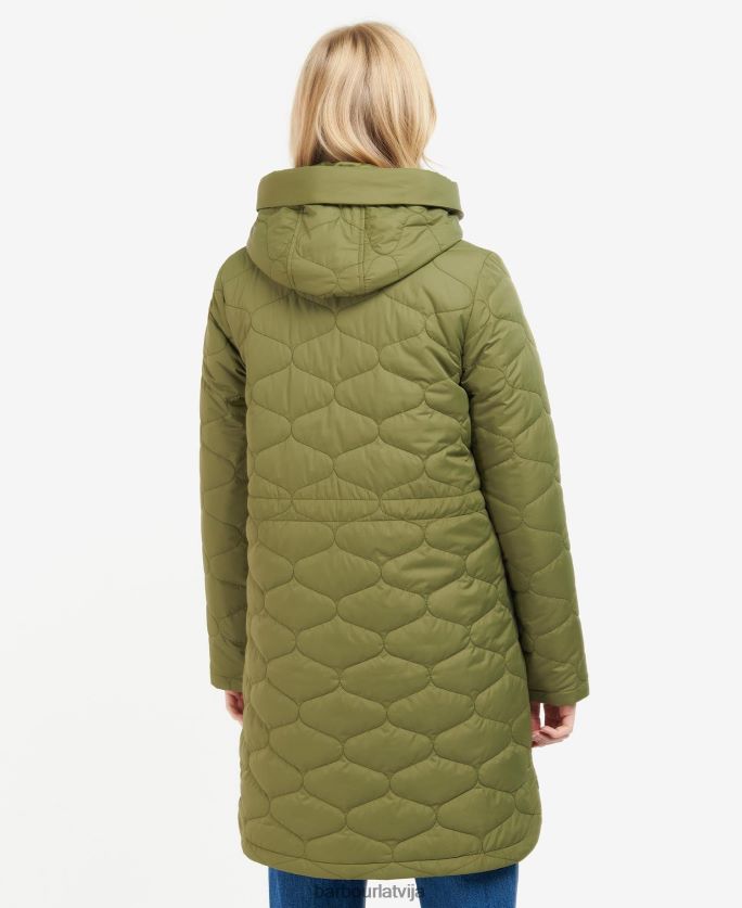 Barbour sievietes nahla stepēta jaka P8J88A1456 apģērbs olīvkoks