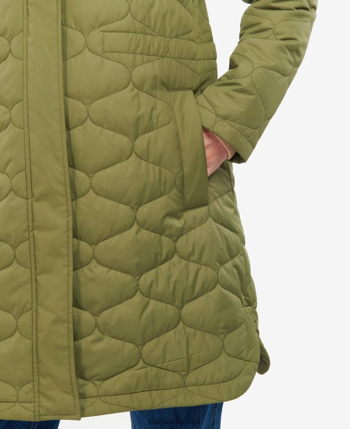 Barbour sievietes nahla stepēta jaka P8J88A1456 apģērbs olīvkoks