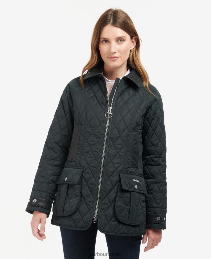 Barbour sievietes premium beadnell stepēta jaka P8J88A1481 apģērbs olīvu/seno