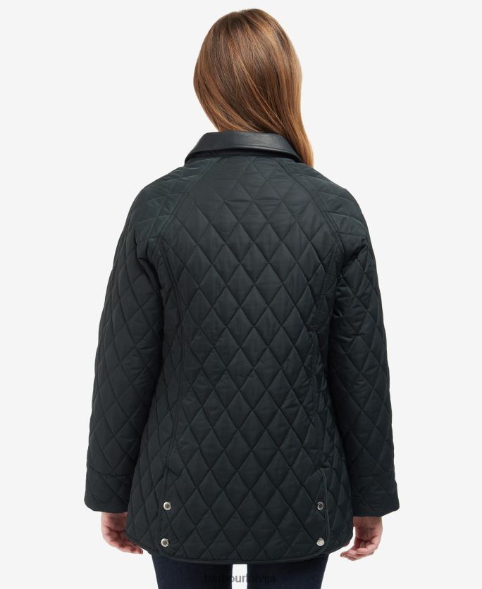 Barbour sievietes premium beadnell stepēta jaka P8J88A1481 apģērbs olīvu/seno