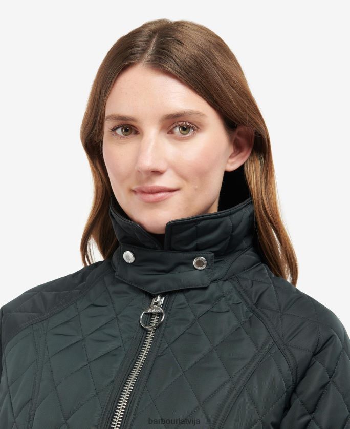 Barbour sievietes premium beadnell stepēta jaka P8J88A1481 apģērbs olīvu/seno