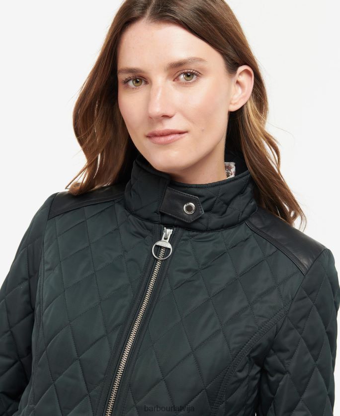 Barbour sievietes premium kavalērijas stepēta jaka P8J88A1433 apģērbs olīvu/seno