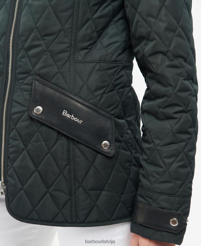 Barbour sievietes premium kavalērijas stepēta jaka P8J88A1433 apģērbs olīvu/seno