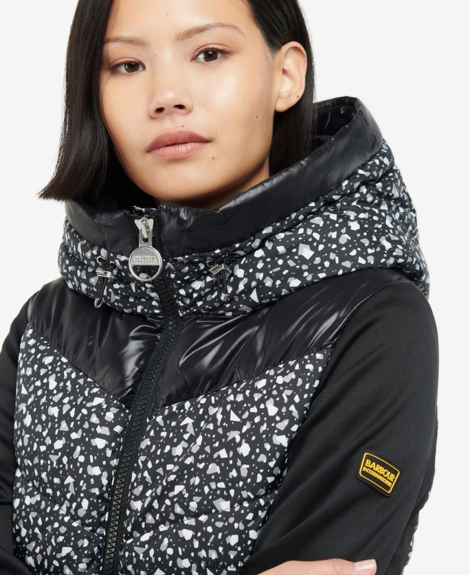 Barbour sievietes printed condor stepēts sviedri P8J88A1500 apģērbs terrazzo/melns