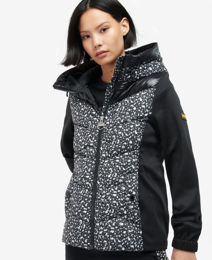 Barbour sievietes printed condor stepēts sviedri P8J88A1500 apģērbs terrazzo/melns