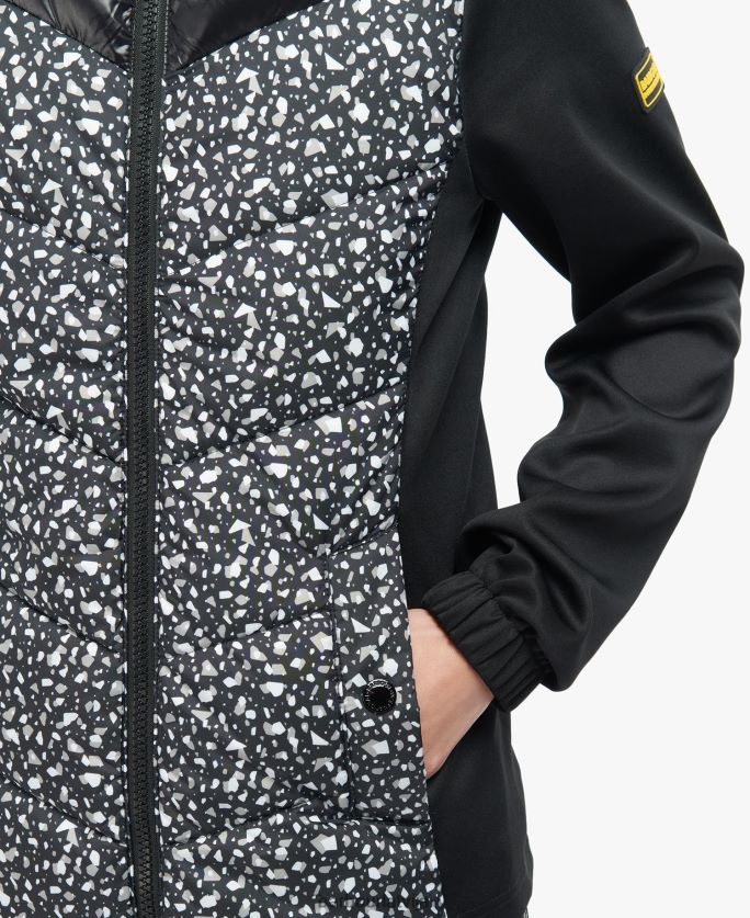 Barbour sievietes printed condor stepēts sviedri P8J88A1500 apģērbs terrazzo/melns