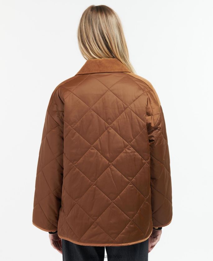 Barbour sievietes ryhope stepēta jaka P8J88A1426 apģērbs melns/sens
