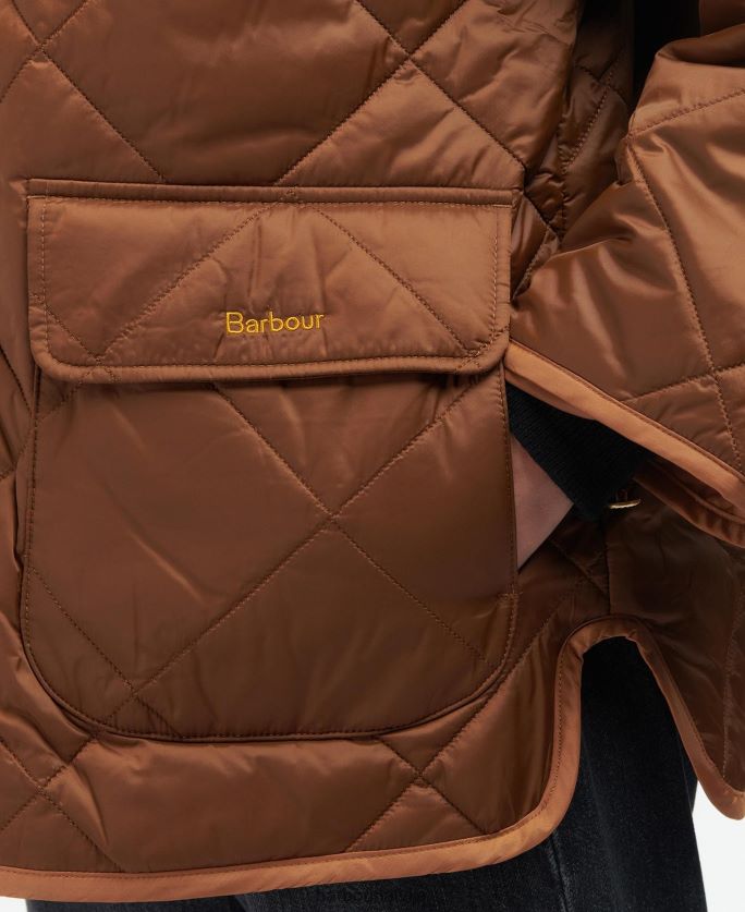 Barbour sievietes ryhope stepēta jaka P8J88A1426 apģērbs melns/sens