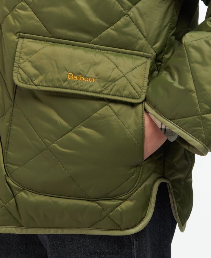 Barbour sievietes ryhope stepēta jaka P8J88A1457 apģērbs melns/sens