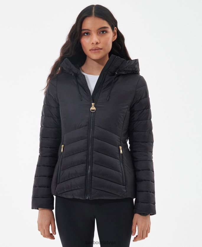 Barbour sievietes sanderson stepēta jaka P8J88A1460 apģērbs klasisks melns