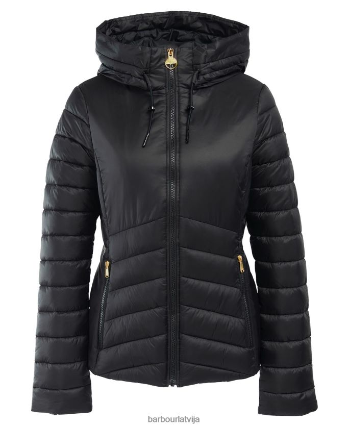 Barbour sievietes sanderson stepēta jaka P8J88A1460 apģērbs klasisks melns