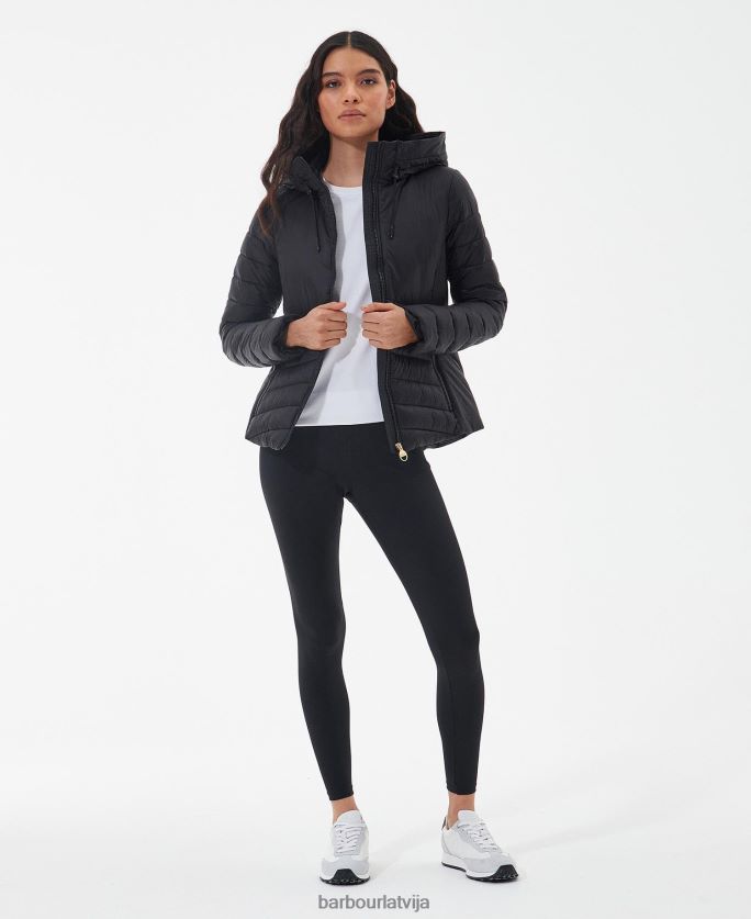 Barbour sievietes sanderson stepēta jaka P8J88A1460 apģērbs klasisks melns