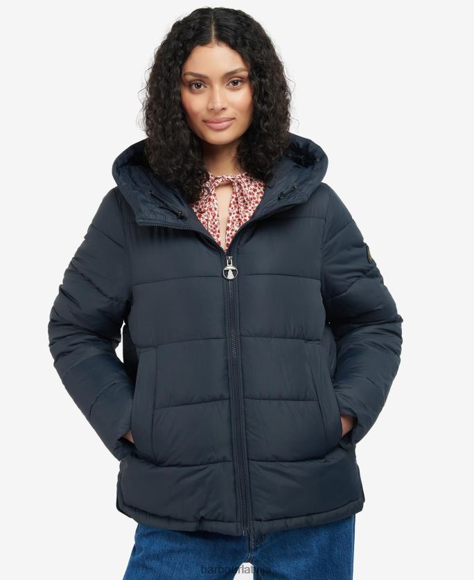 Barbour sievietes saunton stepēta jaka P8J88A1446 apģērbs tumša flote