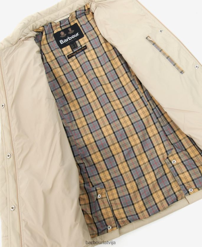 Barbour sievietes siksnas aizsardzības stepēta jaka P8J88A1478 apģērbs olīvu/seno