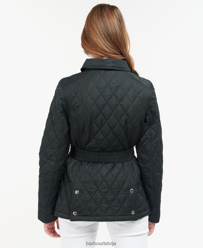 Barbour sievietes siksnas aizsardzības stepēta jaka P8J88A1488 apģērbs olīvu/seno