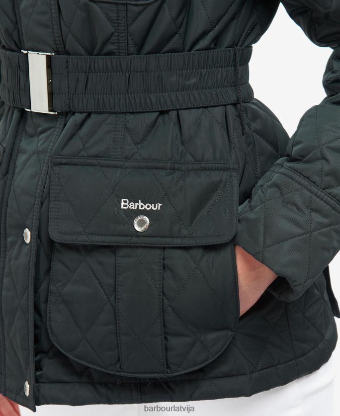 Barbour sievietes siksnas aizsardzības stepēta jaka P8J88A1488 apģērbs olīvu/seno