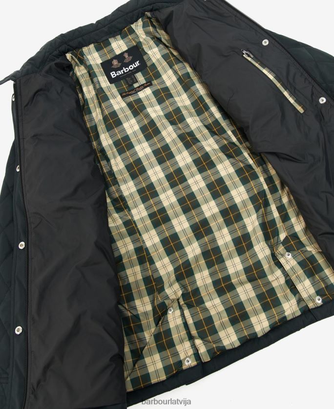 Barbour sievietes siksnas aizsardzības stepēta jaka P8J88A1488 apģērbs olīvu/seno