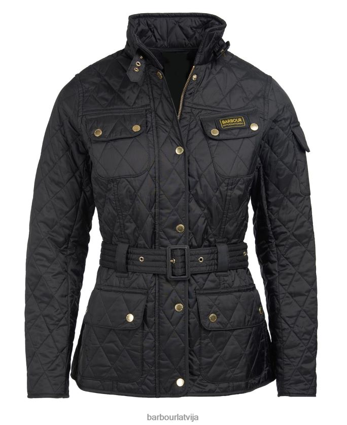Barbour sievietes starptautiskā stepēta jaka P8J88A1404 apģērbs melns