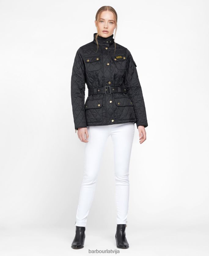 Barbour sievietes starptautiskā stepēta jaka P8J88A1404 apģērbs melns