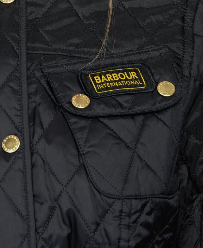 Barbour sievietes starptautiskā stepēta jaka P8J88A1404 apģērbs melns
