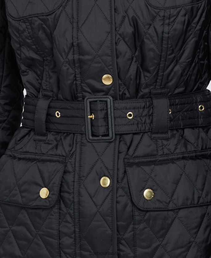 Barbour sievietes starptautiskā stepēta jaka P8J88A1404 apģērbs melns